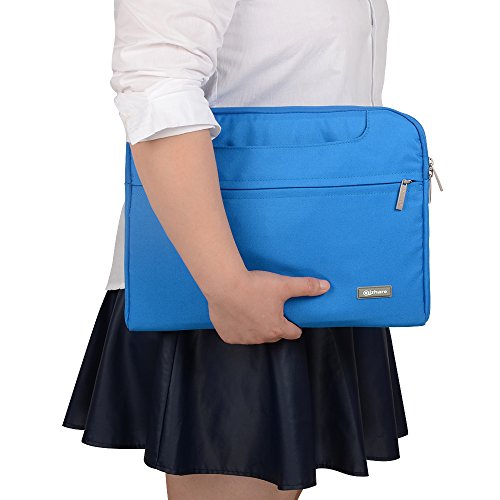 Qishare 13 3-14 Zoll Multifunktions-Polyester-Gewebe-wasserdichter Laptop-Schulter-Beutel  justierbarer Schultergurt u  Unterdr  ckbarer Handgriff  be