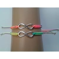 Paar Regenbogen Unendlichkeit Armband gesetzt