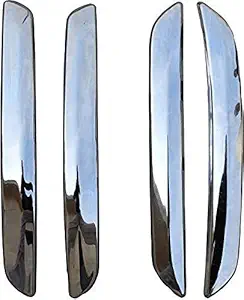 RIVES Plastic/AVS Car Bumper Protector Guard for Maruti Suzuki New Swift Dzire 2017-2021 Full Chrome, Pack of 4