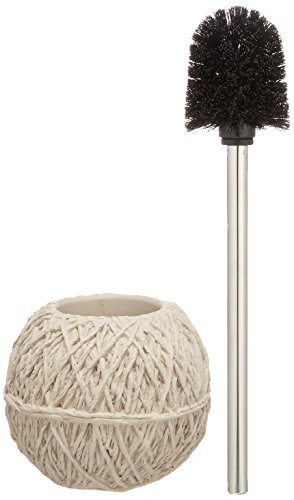 Wenko 21813100 WC-Garnitur Wollknäuel Kunststoff - Polyresin, 15,5 x 38 x 15,5 cm, taupe