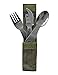 Produktbild Ess Besteck mit Tasche Camping Zubehör silber 15x5x3cm