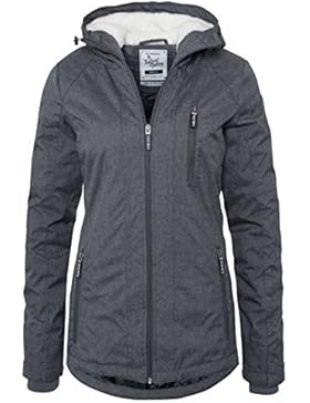 SUBLEVEL Damen Winterjacke | Warme Sportliche Jacke mit Kapuze in Blau & Grau