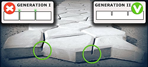 @tec Betonform Schalungsform Gießform Plastikform-Schablone 60x60x6 cm mit zwei Griffen – für Beton, Natursteinpflaster, Kopfsteinpflaster, Pflastersteine, Terrassenplatten, Trittplatten und Gehwegplatten für Garten - 4