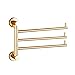 Produktbild Handtuchhalter, Handtuchstange, Bad rotierenden Gold Handtuchhalter mit langen Stangen, Toilette verstellbare Wandmontage Aluminium Handtuchstange (Size : 3-arm)