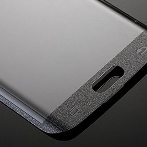Xiaoximi Samsung Galaxy S6 EDGE Gehärtetem Glas Displayschutzfolie Kristallklare Schutzglas Transparent Tempered Glass Screen Protector Anti Kratzer Anti Fingerabdruck Schutzfolie mit 9H Härtegrad für Samsung Galaxy S6 EDGE – Schwarz - 5