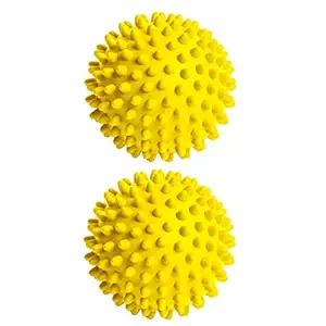 Cure18 Rubber Sharp Solar Powered Pointed Energy Ball for Hand/Foot Acupressure Massager (Multicolour) - Set of 2 Pieces