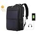 Produktbild Rucksack Mit Solar Ladegerät Panel 14W,Business Taschen Rucksäcke USB Ladeanschluss Wasserdicht Für Herren Damen Arbeit Reisen Schule Bis Schwarz