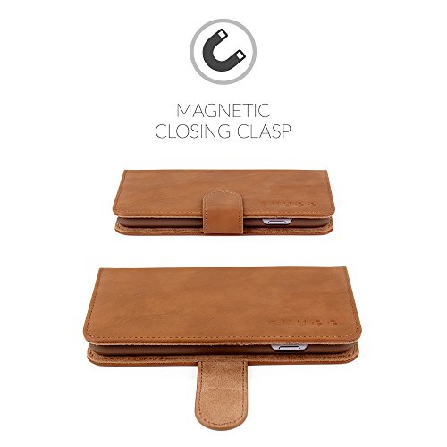 Snugg Funda iPhone 6s  8482  - Carcasa Marr  n De Cuero  PU  con Tapa Y Una Garant  a De por Vida para Apple iPhone 6s