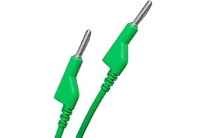 Xenterio Messleitung (Prüfkabel) mit beideitigen 4mm Bananensteckern, Länge 200cm, Farbe grün