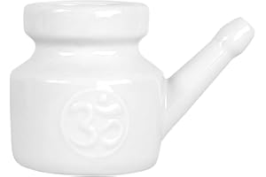 Tagtight 350ml Keramik Nasenspülkanne, Nasendusche Set, Nasenspülung Nasal Rinse, Neti Lota Pot, Nasenreinigungstopf, Nethi Topf, Auslaufsicher, Neti Pot zur Nasenreinigung Für Erwachsene