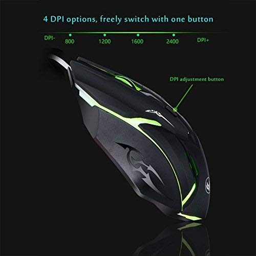 Gaming rat  n  greatever Wired rat  n de ordenador rat  n ergon  mico USB rat  n 6  botones para Pro Game Notebook  PC  para port  til  ordenador V3 Mouse