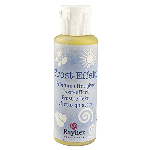 Rayher 38100161 Frost-Effekt-Farbe, Flasche 50 ml, sonnengelb
