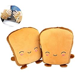 Hilai 1 Paire Mignon Hand Warmers Cartoon Alimenté par USB Chauffants Main Gants Chauds Novetly Chauffage Gants d'hiver adorables Cadeaux de Noël pour Femme et Enfants