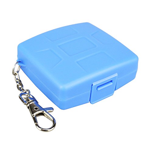 Flashwoife Turtle-SD4 staubabweisende Speicherkarten Etui Schutzbox für 4 Stück SDHC Cards Case in blau - 3