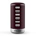 Produktbild Jelly Comb USB Ladegerät 6-Port mit SI (Smart Identifikation) Technologie für iPhone, iPad, Samsung Galaxy, Nexus, HTC, Motorola, LG und weitere (Rot)