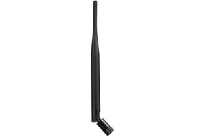 Antenna Dericam Universal 2.4G 5dBi WiFi per telecamera di sicurezza/router, ripetitore WiFi, antenna rimovibile, espansore wireless, connettore femmina RP-SMA all'interno, 5dBi, Nero