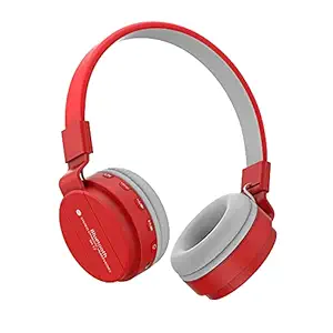 PSN Wireless Sh-12_Pro Headphone with 40mm Drivers for HD Sound, Lightweight & Sweat Proof with Bluetooth 5.0, Up to 12 Hours Playtime (Red)