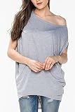 GLO-STORY® Women's Short Sleeve Blouse Off-shoulder Tops Loose T shirts For Ladies 1667