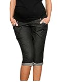 Mija - Umstandsmode / Capri Umstandshose Denim Caprihose 9046