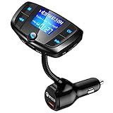 【Intelligente QC3.0 Schnellladung】FM transmitter Laden Sie Ihre QC3.0-fähigen Geräte schnell auf-bis zu 80% in 35 Minuten, 4 fachs schneller als normales Ladegerät. Sie können Ihr Smartphone oder Tablet schnell aufladen