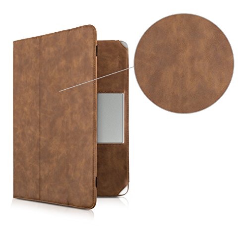 kwmobile Smart Cover Case für Apple MacBook Air 13″ (Modelle ab Mitte 2011) aus Kunstleder mit Aufstellfunktion in Braun - 8