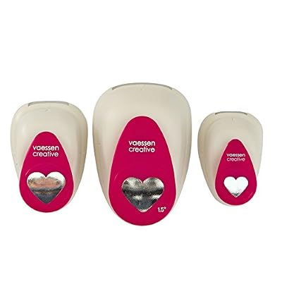 Vaessen creative 2137-041 Kit perforatrice de Cœur, Métal, Multicolore, 12 x 8,5 x 4,5 cm
