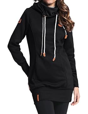 StyleDome Winter Damen Hoodies Pullover Langarm Lange Top Sweatshirt Pullover Tops Jumper