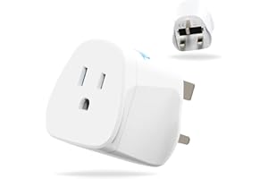 US to UK Plug Adapter (2 Pack) | 2 x USA to UK MyTravelPal® Travel Adaptors With 10A Fuse | Suitable For American, Canada, Japan Appliances | Type A/Type B
