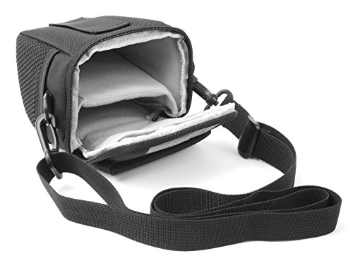 Petite Sacoche pour Nikon Coolpix P610 et L840 Canon PowerShot SX410 IS et Pentax XG-1 appareils photo Bridge NU - en noir gris boucle de ceinture et bandouli re - DURAGADGET reviews Petite Sacoche pour Nikon Coolpix P610 et L840 Canon PowerShot SX410 IS et Pentax XG-1 appareils photo Bridge NU - en noir gris boucle de ceinture et bandouli re - DURAGADGET