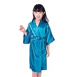 【Material blando】 Top Craftsmanship & Fabric, kimono con cierre de corbata, trabillas, tacto sedoso y aspecto de tela satinada que hace que la bata luzca rica, lisa y brillante