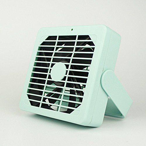 Glighone USB Ventilator Mini Standventilator Tischventilator Kleiner Lüfter mit 360° Halterung, sehr leise und kraftvoll, grün