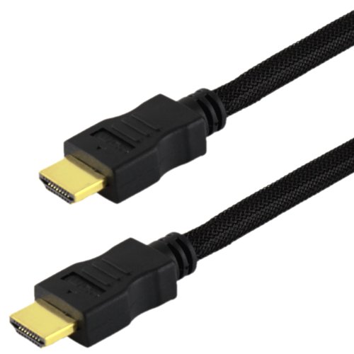 Ligawo 6541100 High Speed Nylonmantel HDMI Kabel mit Ethernet, Ultra HD, UHD bis 2160p, bis 4096x2160 Pixel, 4K*2K - (1 m)