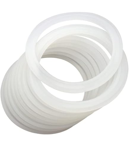 12 Guarnizioni In Silicone Per Barattoli - Anelli Ermetici Bianchi 70x97 Mm Per Conservazione Alimenti - Foto 4