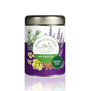 House of Nutrition Improved Metabolism Tea with Peppermint, Chamomile, Calendula Flower, Orange Peel, Ginger Root & Lavender Flowers) 25 Servings + 2 Exotic Tea Samples