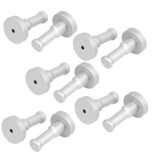 Preisvergleich Produktbild sourcing map Bekleidung Hüte Halter Rund Handtuchhaken Kleiderhaken Aluminium Wandhalter10Stk DE