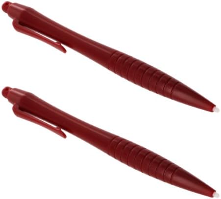 2x Assecure Pro Large Red Wine Stylus Touch Screen Big Ergonomic Pen With Rib...