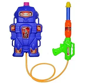 UNITED Non-Toxic Plastic Holi Water Spray Gun with Back Water Tank for Kids Girls and Boys (Blue)