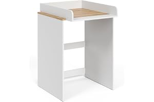 ViccoTvättmaskinsskåp"Viktor",Vit/hantverkare,68x88.2 cm 2 delar med byte av matta