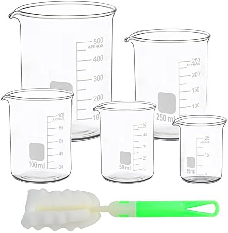 Superlady 25/50/100/250/500ml Glass Beaker With A Brush