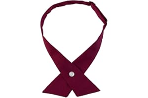 HANBOLI Faux Col, Femmes Filles Croisé Noeud Papillon Style Japonais Écolière Uniforme Couleur Unie Réglable Noeud Papillon Pré Noué Cravate Vert