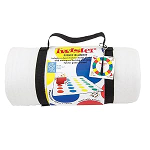 Paladone Manta de Picnic Juego Twister con Llavero – Juego de Ruleta