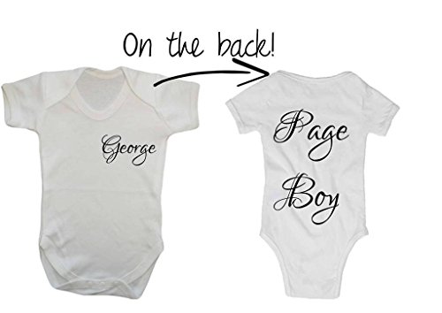 Personalised Page Boy Wedding Party Guest Outfit Suit Baby Onesie Vest
