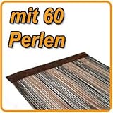 Fadenvorhang 90 x 200 Perlenvorhang Türvorhang Insektenschutzvorhang braun Fadenstore Raumteiler