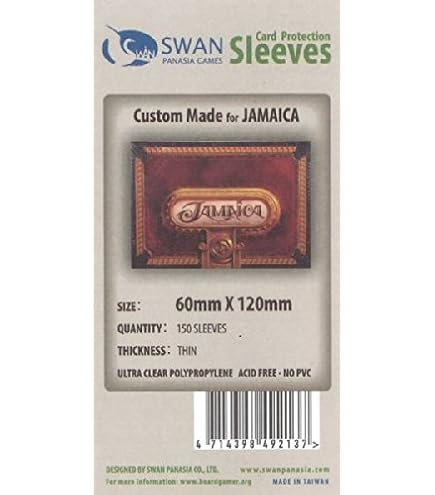jamaica card sleeves Amazon.com: Swan Card Sleeves (60x120mm) - 150 Pack, Thin Sleeves