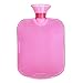 Produktbild Queta Wärmflasche, Premium Gummi, gerippt, transparent, Wärmflasche, hält warm, lindert Müdigkeit, lindert Menstruationskrämpen (2 Liter) rot weinrot
