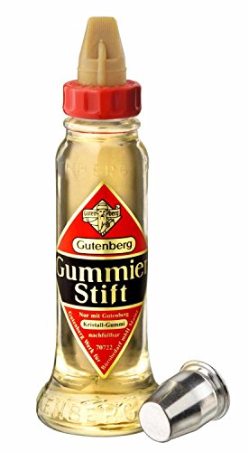 Gutenberg 70728 Kristall Gummi Klebestift, Glasflasche, 56g - 2
