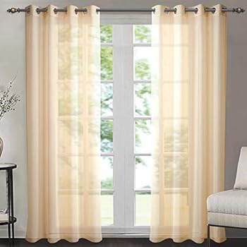 Home Accessories Deconovo Room Decorative Sheer Voile Curtains