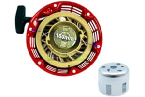 PERFEKTGARTEN Arrancador de cuerda + Campana de arranque compatible con motor Honda 5,5-6,5 CV GX120 GX140 GX160 GX200
