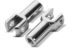 CRAFTRIDE Support Repose-Pieds de Passager pour Harley-Davidson Fat Boy 00-06 Chrome