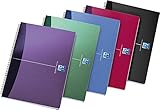 Grammatur: 90 g/qm Spiralbuch PP A4 Liniert 90 Blatt, mit Lineal,Sortiert